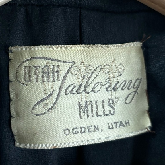 Vintage Blin + Blin Utah Tailoring Mills 40s Two Piece Skirt Jacket Suit French - Picture 6 of 15